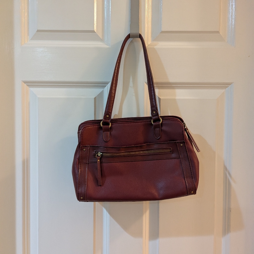 Kohl's Elegant Brick Faux Leather Tote Bag